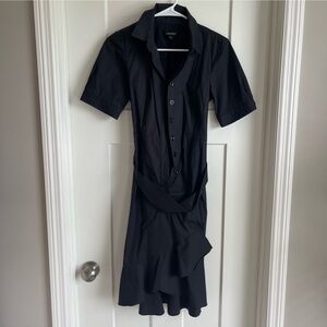 Black Belted Shirtdress